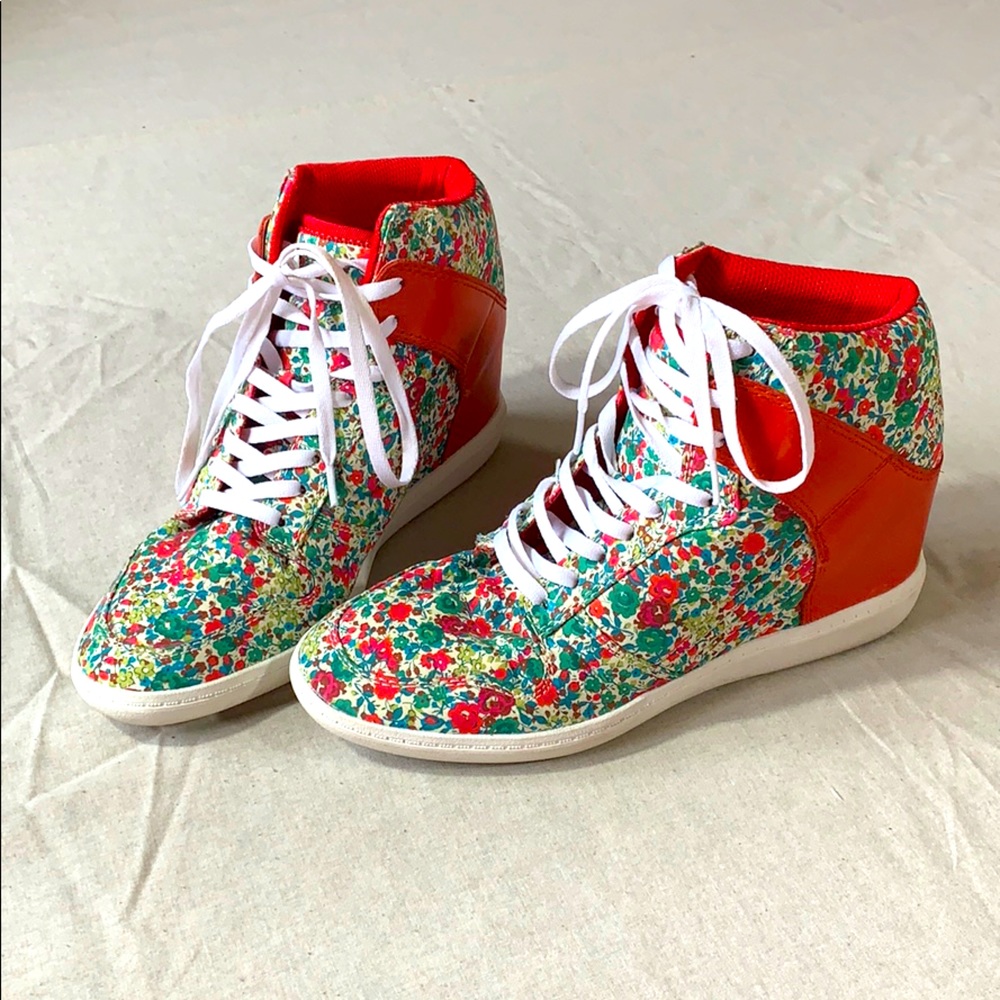 Liberty Floral Print Platform Sneakers